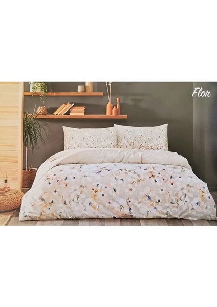 Flor Nev Çift Kişilik Nevresim Takımı - Sarı