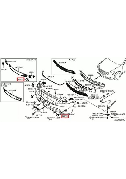 Sol Ön Sis Fark Krom Çerçeve 62257-1MS2A Infiniti G25 G35 G37 10-13 Kalıplama Sis Lambası Trim Çerçeve Kapağı (Yurt Dışından)