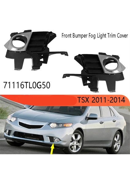 Araba Sağ Ön Tampon Sis Işık Kapağı Kapağı Gündüz Çalışma Hafif Izgara Çerçevesi Için Honda Acura Tsx 2011-2014 71115TL0G50 (Yurt Dışından) modelleri