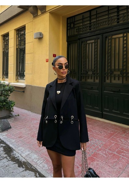 Kadın Çengel Detaylı Blazer Ceket