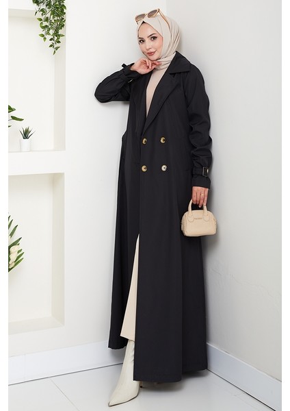 Tam Boy Su Geçirmez Trenç 1596 - Siyah modelleri