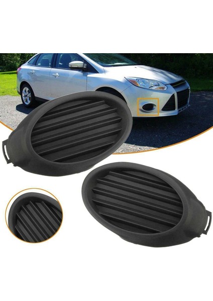Siyah Araba Ön Tampon Sis Işık Lambası Kapağı Izgara Çerçeve CP9Z17B814A CP9Z17B814B Ford Focus 2013 2013 2014 Için Uygun (Yurt Dışından) fiyatları