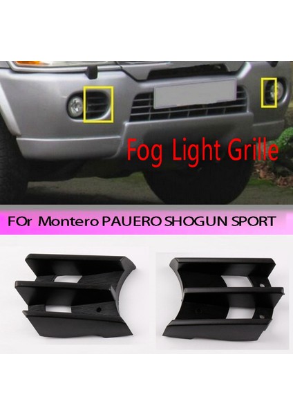 2pcs Ön Sis Lambası Izgara Sis Lamba Kapağı Mitsubishi Montero Pajero Shogun Spor (Yurt Dışından) fiyatları
