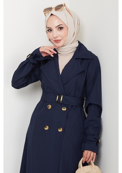 Tam Boy Su Geçirmez Trenç 1596 - Lacivert fiyatları