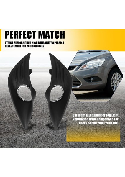 Araba Sağ ve Sol Tampon Sis Lambası Havalandırma Ford Focus Sedan Için Izgara Abajur 2009 2010 1011 (Yurt Dışından) indirimleri