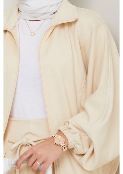 Fermuarlı Oversize Takım 1595 - Bej fırsatları