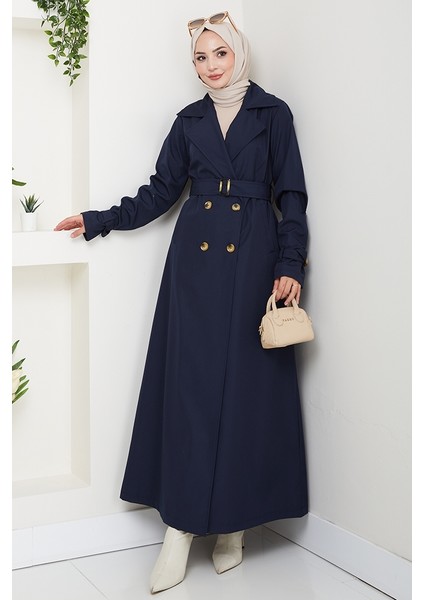 Tam Boy Su Geçirmez Trenç 1596 - Lacivert