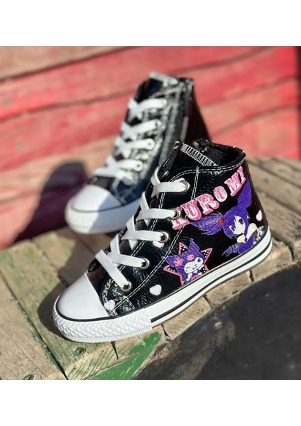 Kuromi Kız Çocuk Ayakkabı, Kuromi Convers, Kız Çocuk Günlük Ayakkabı (31-35 Numara Aralığı Işıksızdır)