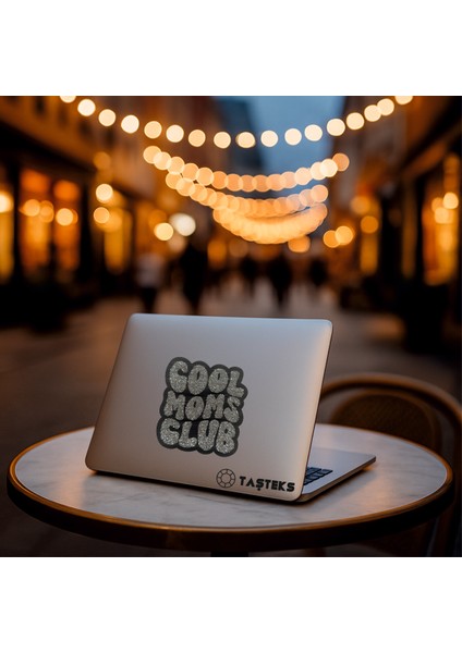 Taşlı Ütülenebilen Veya Sticker Olarak Kullanılabilen ''cool Moms Club'' Yazı Modeli modelleri