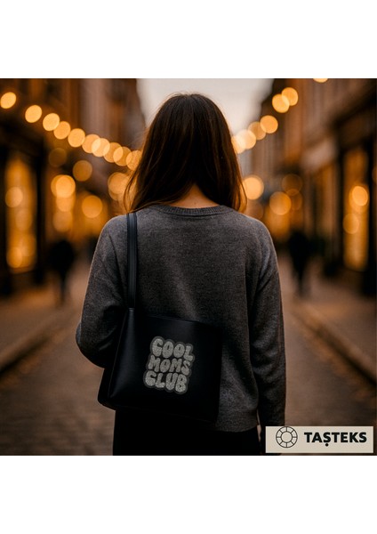 Taşlı Ütülenebilen Veya Sticker Olarak Kullanılabilen ''cool Moms Club'' Yazı Modeli indirimleri