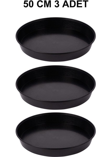 Yuvarlak Saksı Altlığı 50 cm 3 Adet