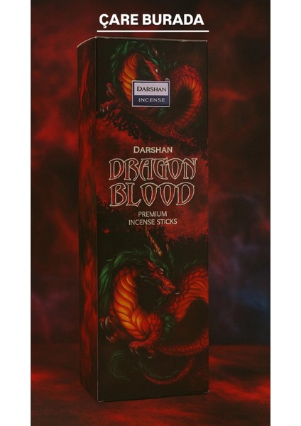 Darshan Incense - Dragon Blood 20'li Çubuk Tütsü (Güç & Korunma & Şans & Aşk)