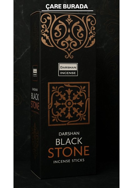 Darshan Incense - Black Stone 20'li Çubuk Tütsü (Mistik Atmosfer & Zihinsel Berraklık)