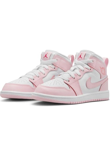 Air Jordan 1 Mid Ps Leather Unisex Sneaker Hakiki Deri Günlük Spor Ayakkabı Beyaz Pembe modelleri