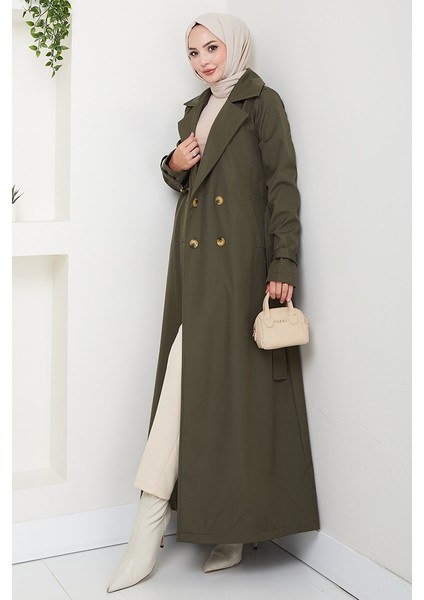 Tam Boy Su Geçirmez Trenç 1596 - Haki