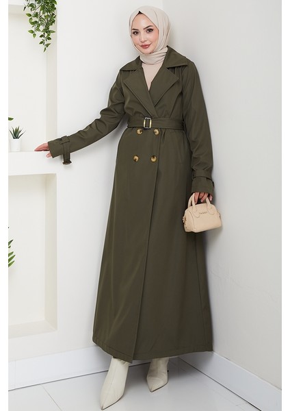 Tam Boy Su Geçirmez Trenç 1596 - Haki indirimleri