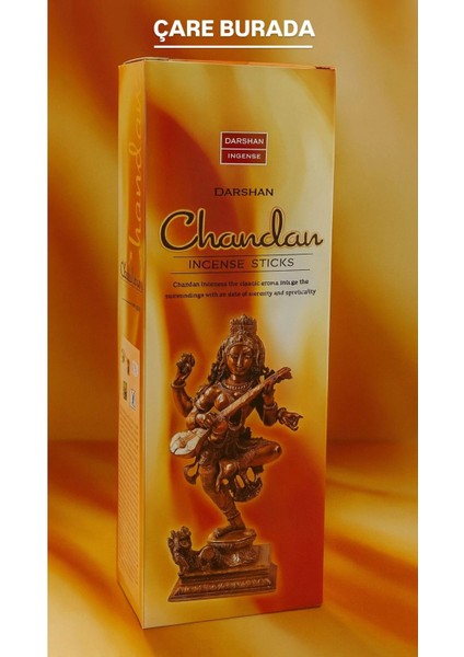 Darshan Incense - Chandan 20'li Çubuk Tütsü (Spritüel Deneyim & Maneviyat & Odaklanma)