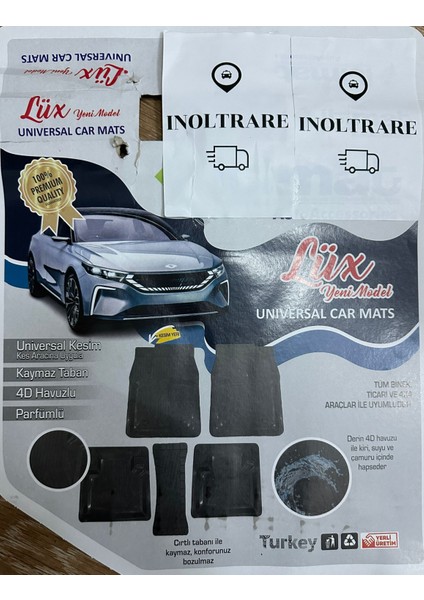 Havuzlu Paspas 4d Oto Paspas Takımı 5 Parça - Universal Her Araca Uygun