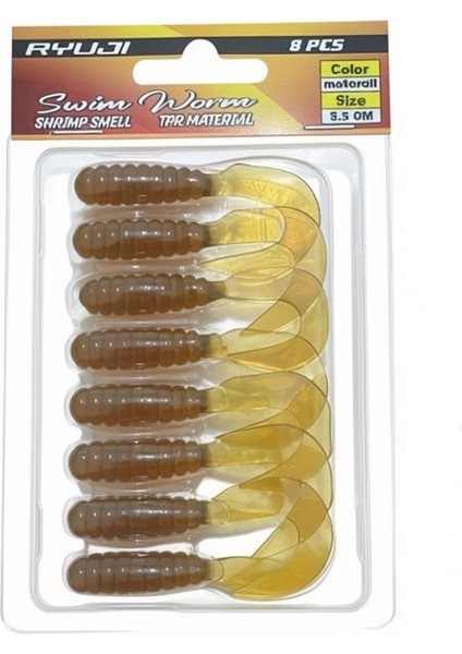 Swim Worm 5,5cm Tpr Kokulu Silikon Yem Light Oil modelleri