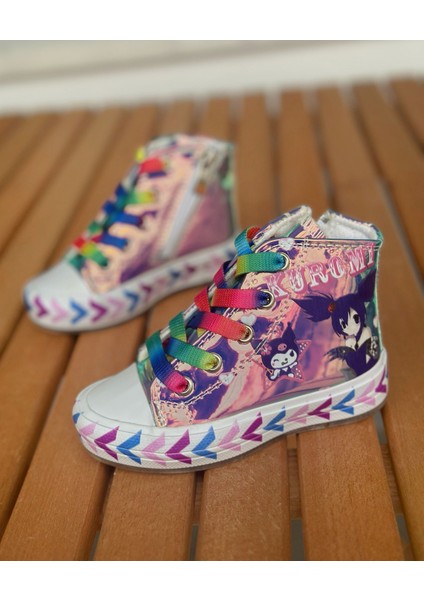 Kuromi Kız Çocuk Ayakkabı, Kuromi Convers, Kız Çocuk Günlük Ayakkabı (31-35 Numara Aralığı Işıksızdır)