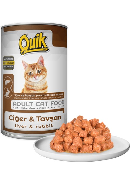 Ciğer Tavşanlı Kedi Konservesi 415 Gram x 6'lı fiyatları