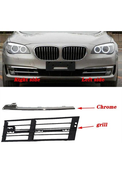 51117295276 Sağ Ön Alt Tampon Sis Izgara Izgaralar Bmw 7 Serisi F01 F02 2011-2015 Sis Lambası Hava Havalandırma Kapağı (Yurt Dışından) modelleri