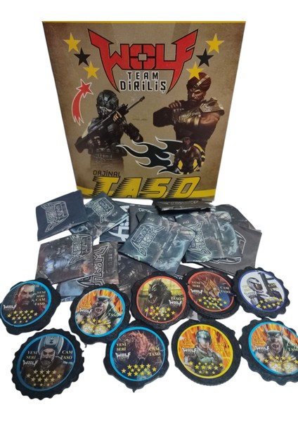 Wolfteam Diriliş Tasoları 20 Adet | Hediye Paketli + Mini Sürpriz Oyuncak ve Şeker Hediyesi fırsatları