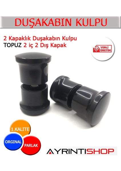 Ayrıntıshop Duşakabin Cam Kabin Kapı Tutamağı Plastik Krom Kaplamalı