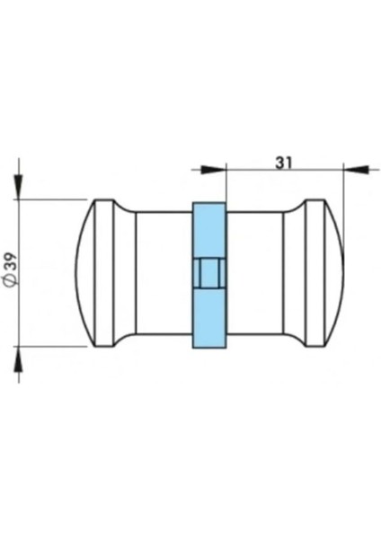 Ayrıntıshop Duşakabin Cam Kabin Kapı Tutamağı Plastik Krom Kaplamalı fırsatları