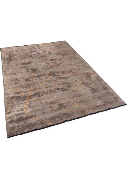 Hare Premium 1313 Kahve-Kiremit - Pamuk Şönil Dokuma Halı | Parlak Salon Halısı fiyatları