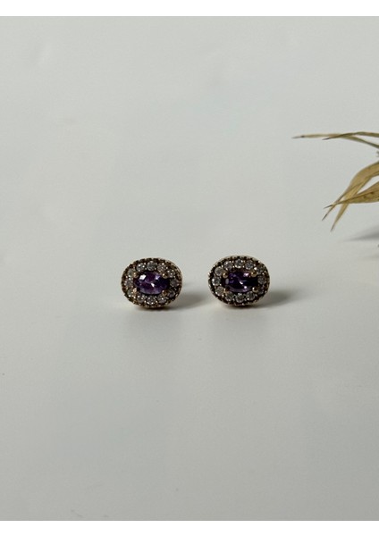 Ametist Gümüş Küpe