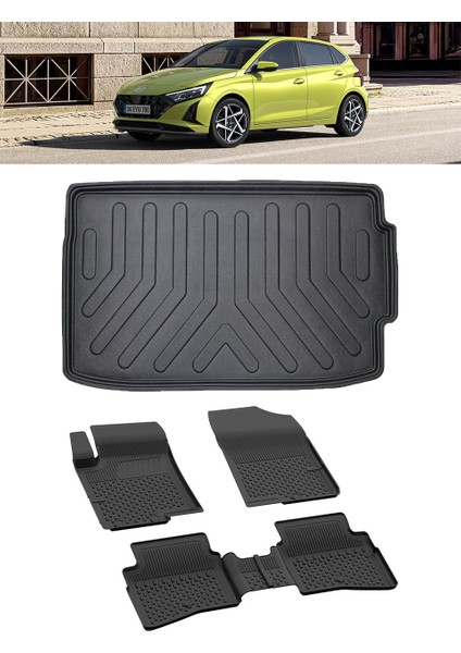 Hyundai I20 2021 Sonrası Elite Plus 4.5d Paspas 3D Rizline Üst 3D Bagaj Havuzu Set