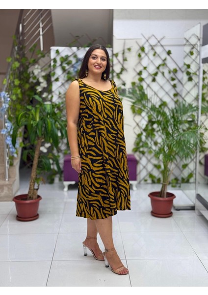 DK19005 Dikili Askılı Omuz Lastikli Viskon Elbise fiyatları