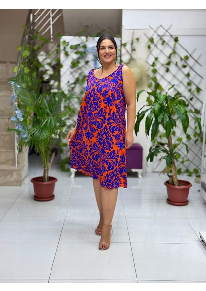 DK19014 Dikili Askılı Omuz Lastikli Viskon Elbise fiyatları