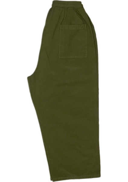 %100 Pamuk, Keten Kumaştan Beli Lastikli ve Bağcıklı Kadın Kapri Pantolon(Solma ve Çekme Yapmaz) modelleri