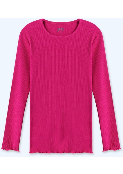 Kız Çocuk Fitilli Taytlı Takım Fuşya Renk fırsatları