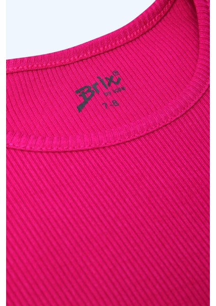 Kız Çocuk Fitilli Taytlı Takım Fuşya Renk indirimleri