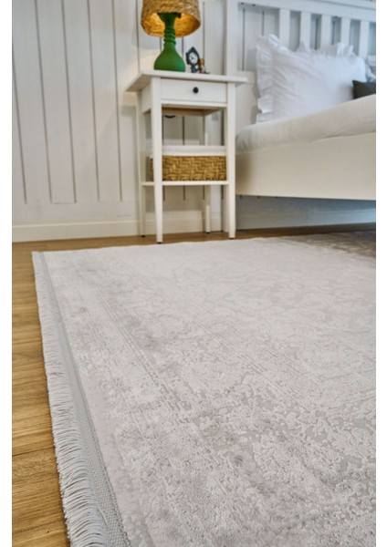 Caliente 4911 Beyaz - Viskon Dokuma Halı | Şık Modern Halı Modeli