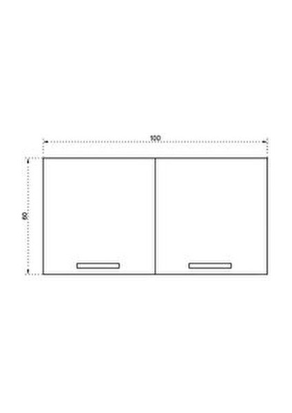 100 cm Beyaz Melamin Kaplama Mini Mutfak Üst Modül 100x32x60 cm Fonksiyonel Tasarım fiyatları