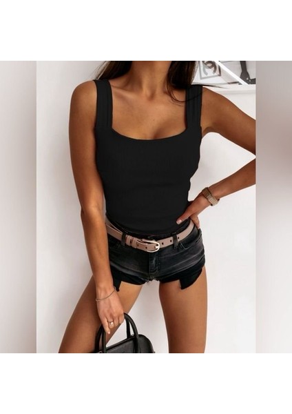 Kadın Askılı Kaşkorse Basic Bluz
