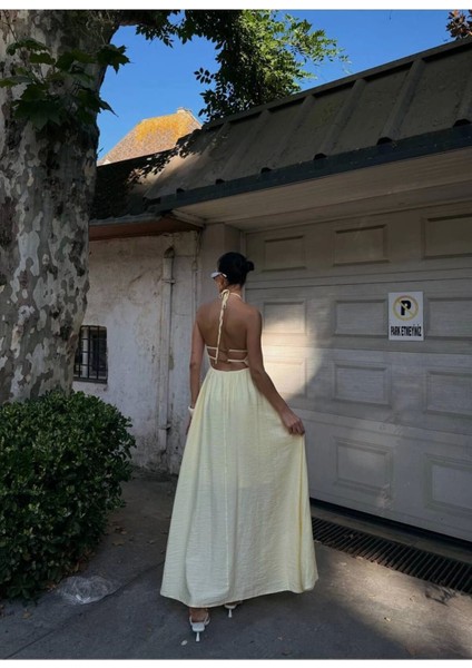 Kadın Örgülü Müslin Elbise