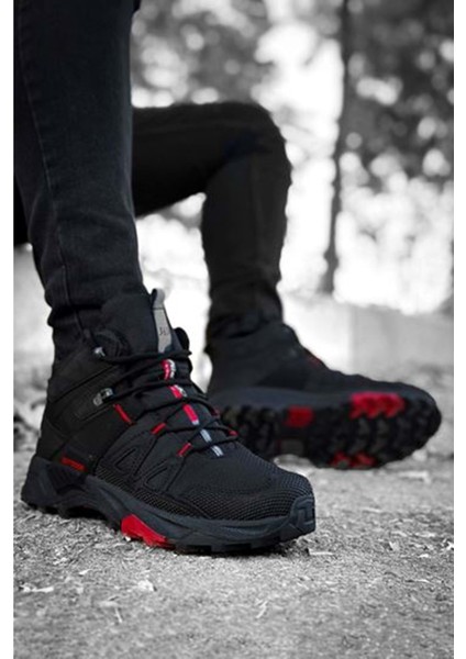 2222-FORZA Anatomik Kaydırmaz Tabanlı Soft Shell Outdoor Trekking Erkek Bağcıklı Spor Bot - NKT02222-SIYAH-KIRMIZI-40 fiyatları