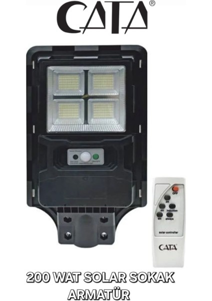 Solar Sokak Lanbası Cata CT-4640 12 Saat Yanma,uzaktan Kumandalı, Sensörlü