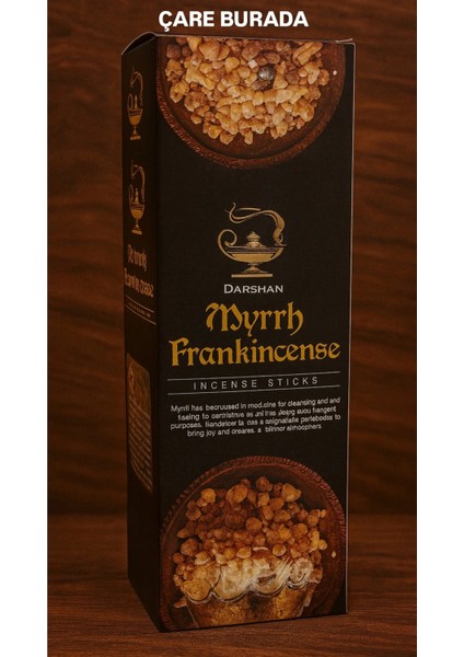 Darshan Incense - Myrrh Frankincense 20'li Çubuk Tütsü (Akgünlük)