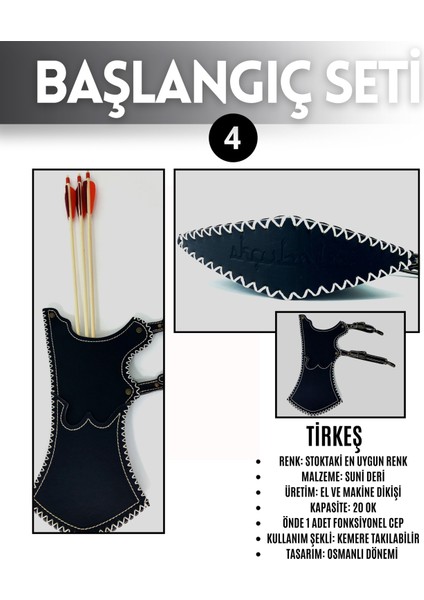 Geleneksel Okçuluk Lamine 'vav' Set- Vav Yay + 7 Ok + Zihgir + Tirkeş + Kolçak + Eldiven + Çanta indirimleri