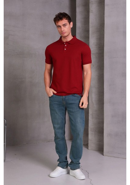 Erkek Slim Fit Pamuklu Yumuşak Doku Nefes Alan Kumaş Yakalı Tişört fiyatları