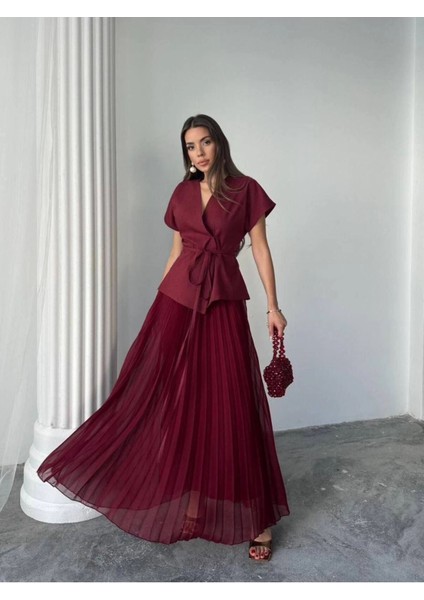 Kadın Piliseli Pinterest Model Etek Büstiyer Takım fiyatları
