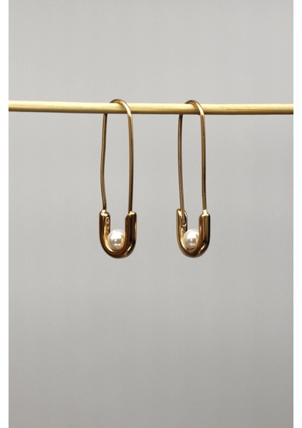 Vıp Çelik Incili Çengelli Iğne Model Küpe