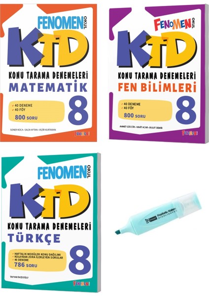 Lgs 8.sınıf Ktd Matematik Fen Bilimleri ve Türkçe 40 Deneme