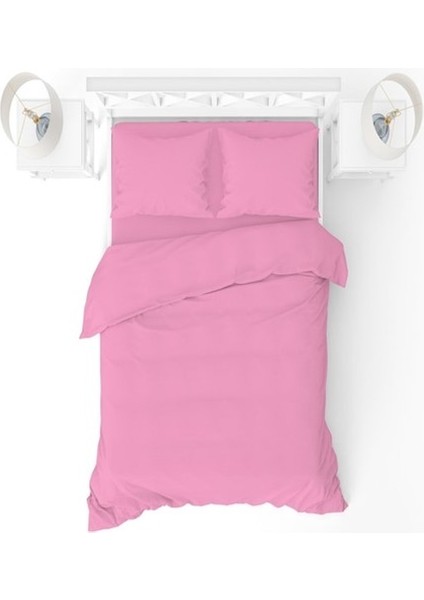 Çift Kişilik Nevresim Seti + Yastık Kılıfı Fuşya